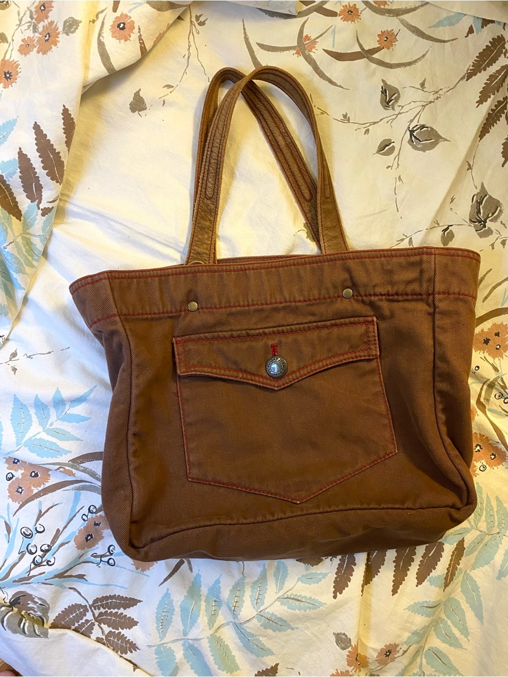 Super cute Gap est 1969 brown tote bag with leather straps 🐻❤️ - Picture 9 of 9
